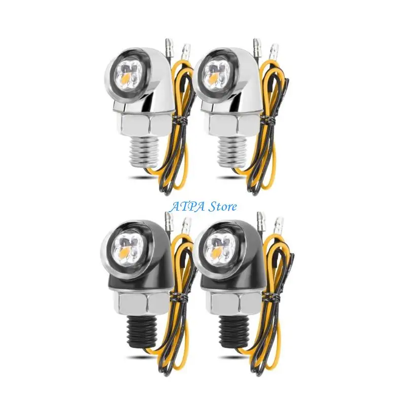 

U13C Retro Motorbike LED Turn Lights Aluminum Housing Weatherproof General Compatibility