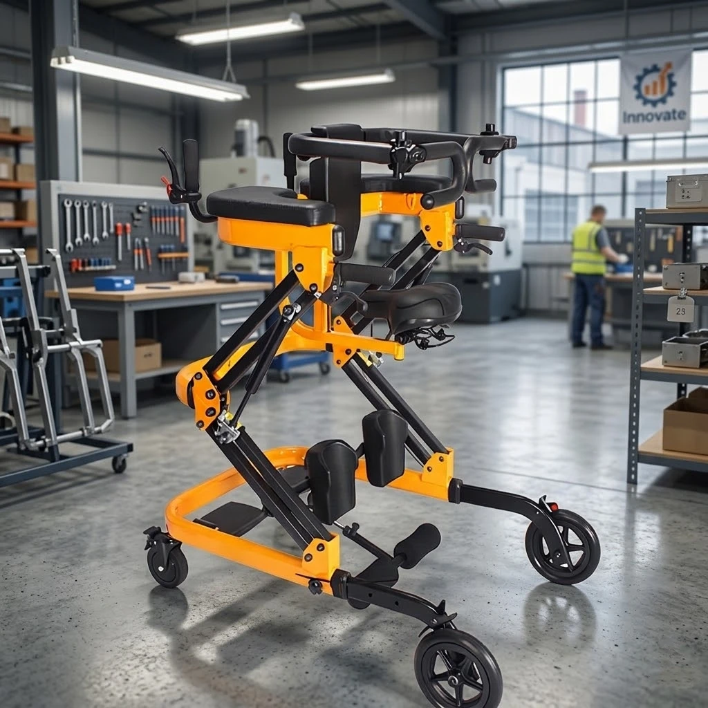 Coolfull Height Adjustable Standing Frame Cerebral Palsy Training Lower Limb Hemiplegic Children Walkers for Rehabilitation