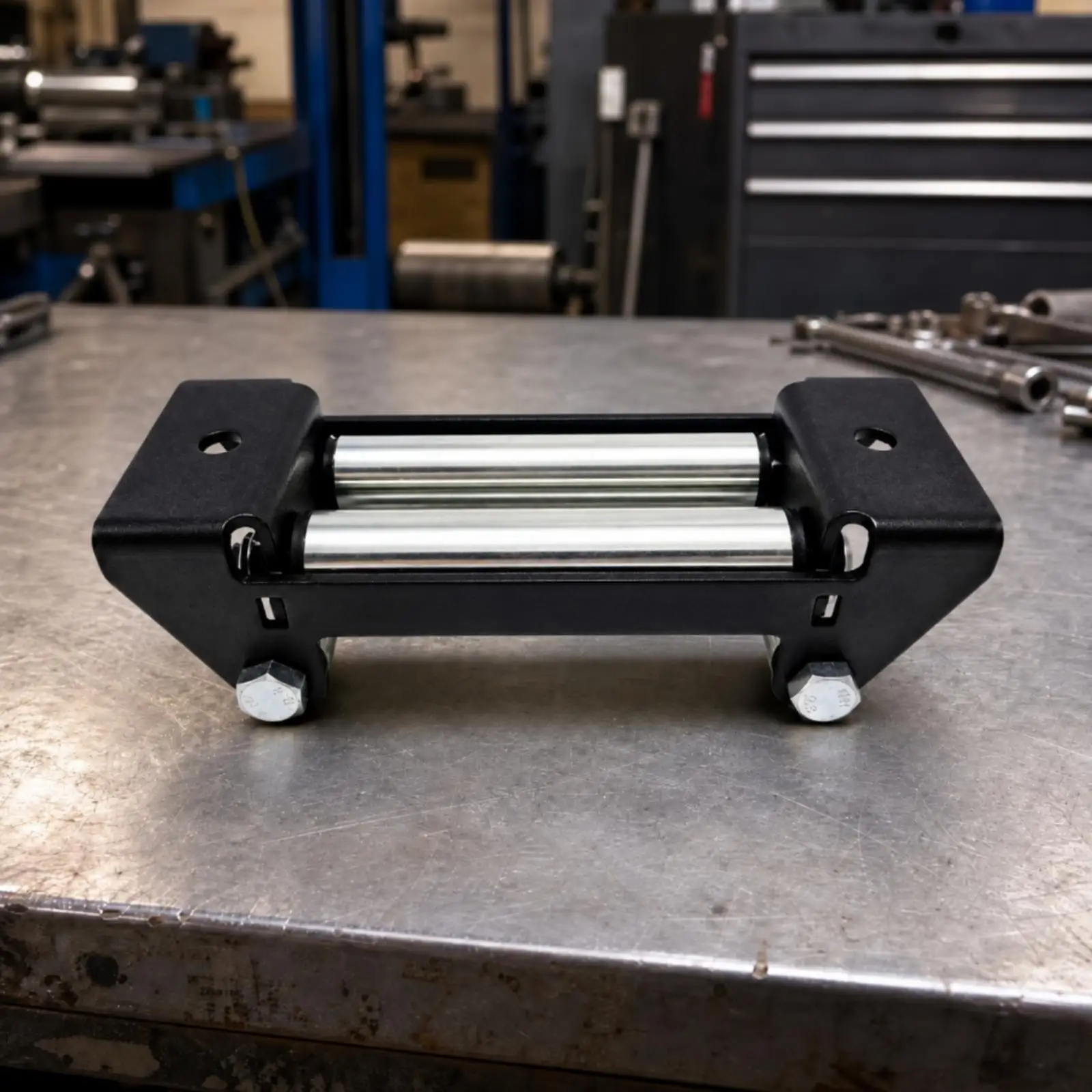 Heavy Duty Winch Roller Fairlead Rope Guide for Electric Winch System Steel Iron Mounting Frame for Off Road