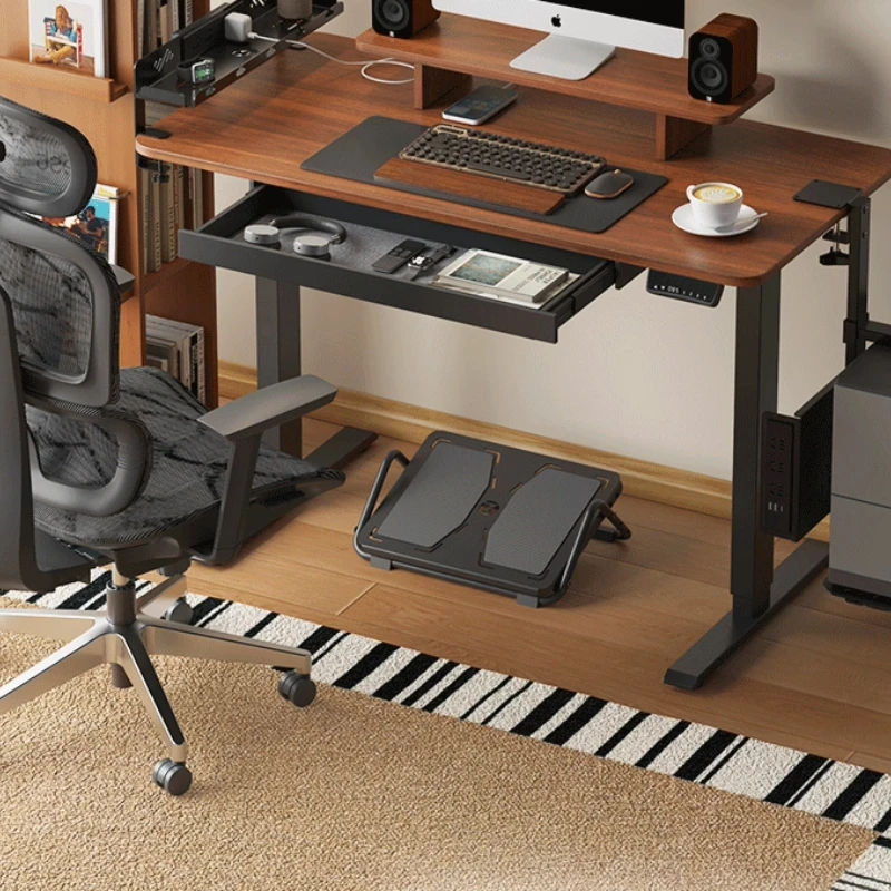 Electric lifting table Solid wood Small size Automatic lifting table Keyboard holder Household removable computer desk Desk