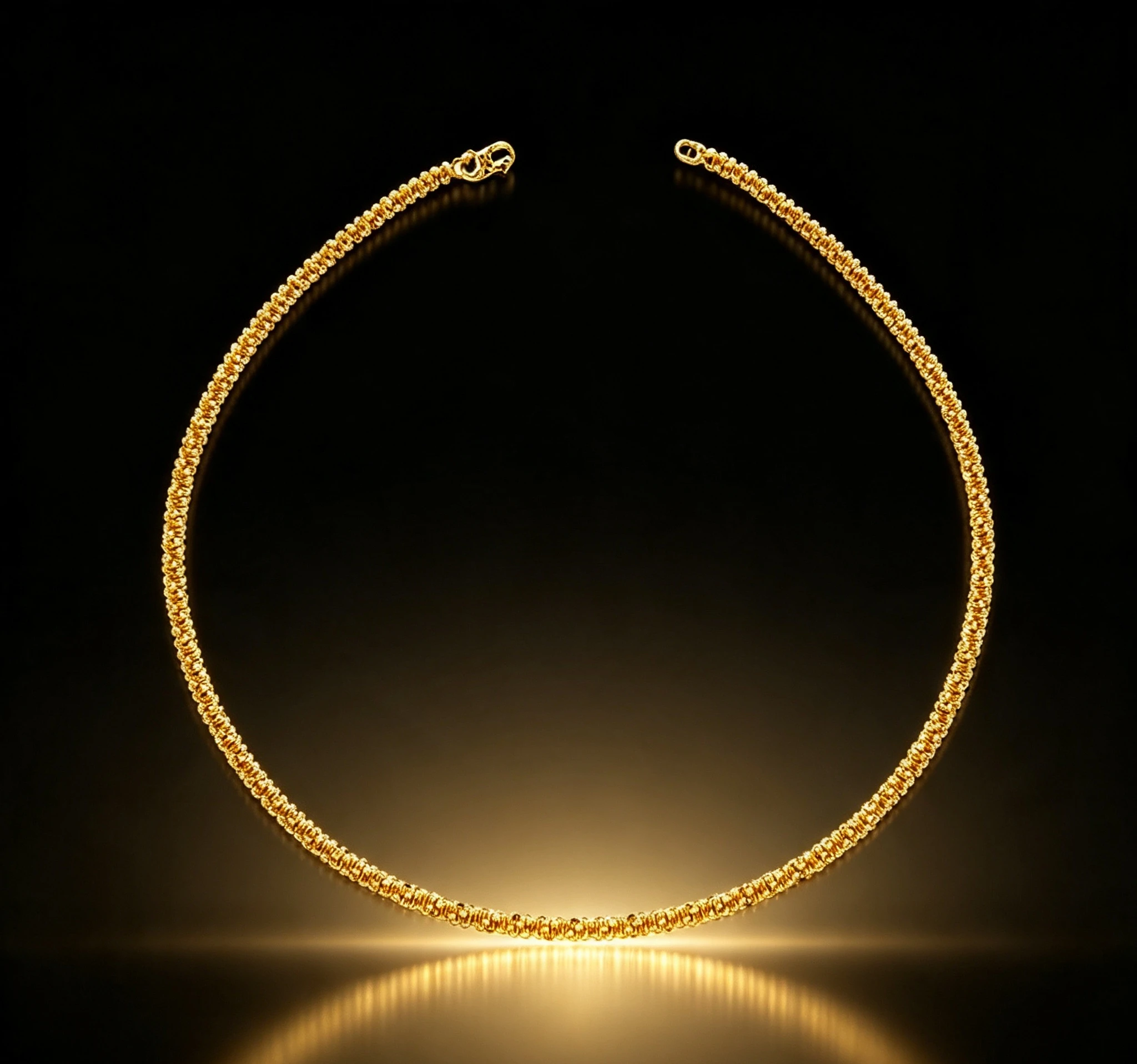Pure Gold real gold Women's Snowflake Caterpillar Necklace Bracelet Anklet Set Giving gifts for friends