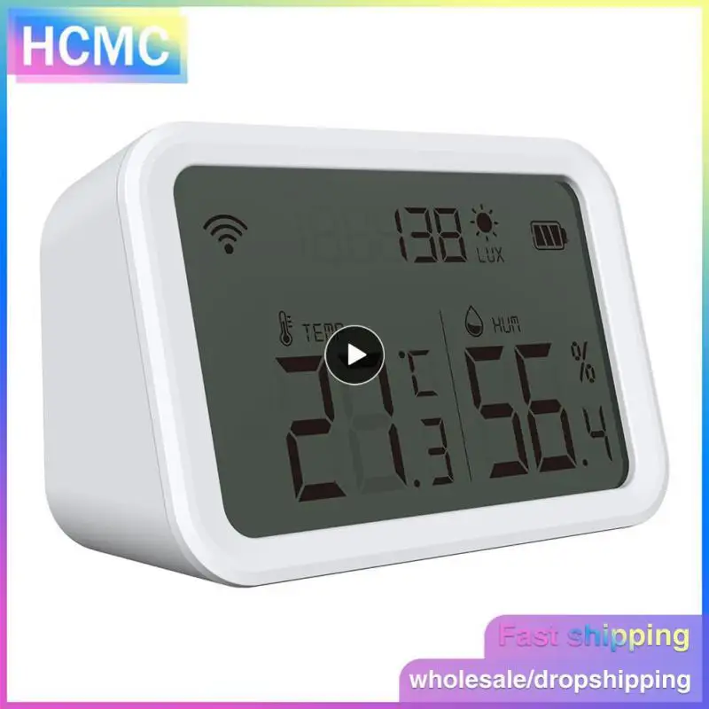 

Neo Wifi Tuya Smart Temperature And Humidity Sensor Indoor Hygrometer Thermometer Sensor Works With Alexa Wizard