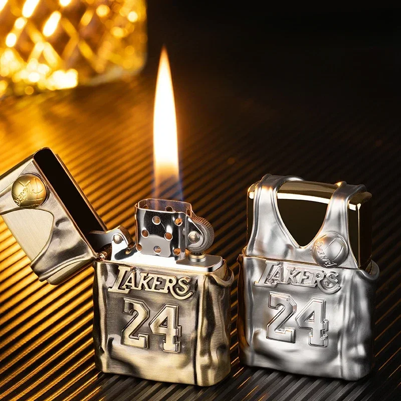 New Metal Kerosene Windproof Lighter Creative Cool Jersey Armor Basketball Kerosene Windproof Lighter Smoking Accessories