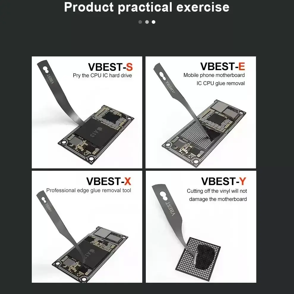 BST-69A Multifunctional Glue Removal Blade Kit Hand Grinding Hardness Flexibility For Motherboard CPU IC Edge Disassemble Tools