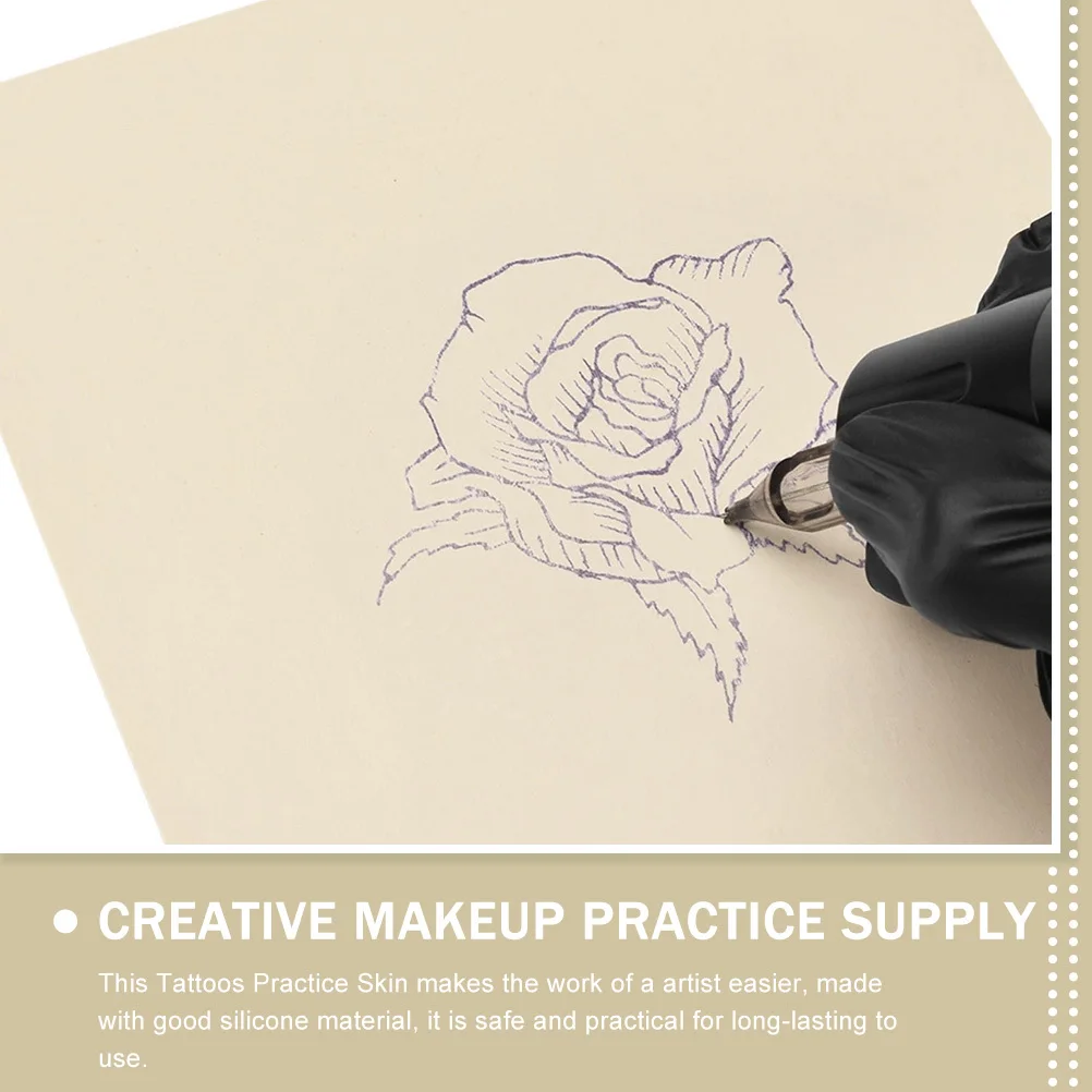 

5Pcs Professional Silicone Makeup Practice Skin Sheets Easy Coloring Tattoo Training Practice Skin Silicone Makeup Mannequin