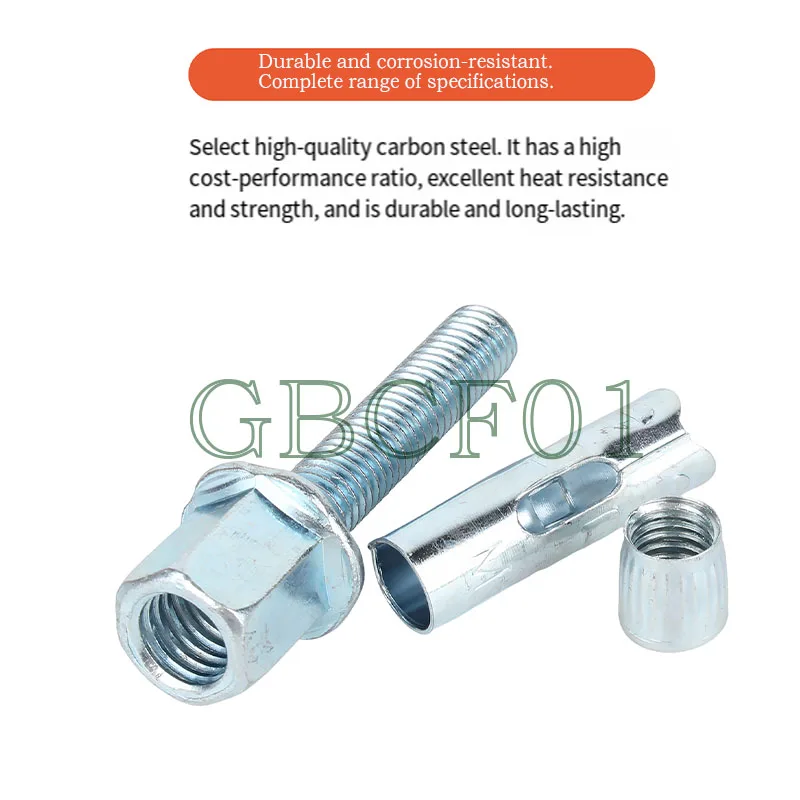 Ceiling Expansion Bolt One-Piece Design High-Strength Hardened Concrete Wall Anchor M8 M10 Metal Anchor Heavy-Duty Hanger