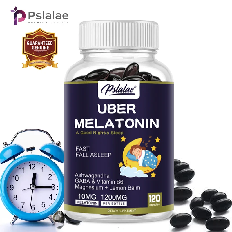 Melatonin-Kapseln für Erwachsene 10 mg enthält L-Theanin, Ashwagandha und mehr, um Entspannung und gesunden Schlaf zu fördern