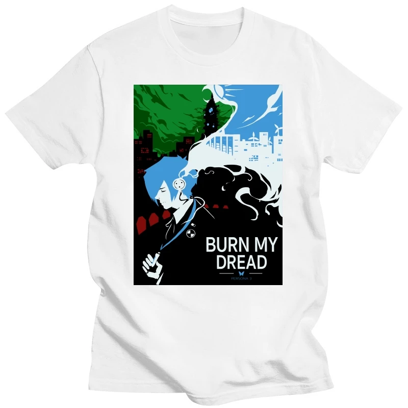 Футболка Burn My Dread из 100% чистого хлопка Persona 5 Persona 4 Persona 3 Shin Megami Tensei Shibuya Metaverse Amamiya Ren Joker