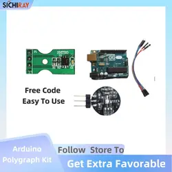 아두이노 키트용 DIY 폴리그래프 테스트 거짓말 감지기, 펄스 EEG 센서, 심박수 혈압 땀 감지