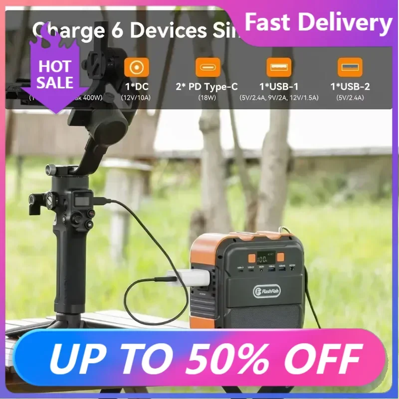 

A101 120 Вт 98 Втч аккумулятор солнечный генератор Power Bank Type-C для самолета 230 В мини перезаряжаемая портативная электростанция