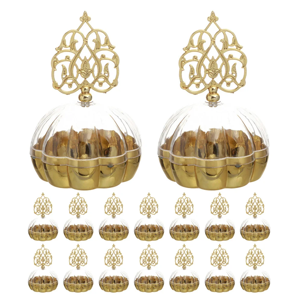 

24Pcs Wedding Candy Box Transparent Plastic Dome Candy Storage Party Favor Small Jewelry Organizer Transparent Decorative Box