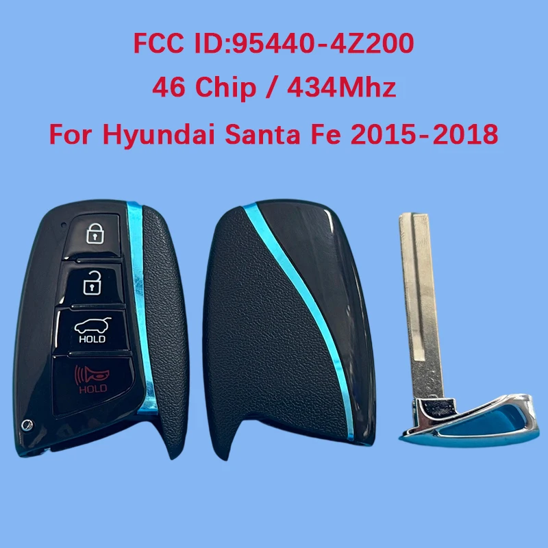 

CN020225 Aftermarket 4 Button Smart Key Remote 46 Chip 315Mhz FCC ID 95440-4Z200 Keyless Go For Hyundai Santa Fe 2013-2018