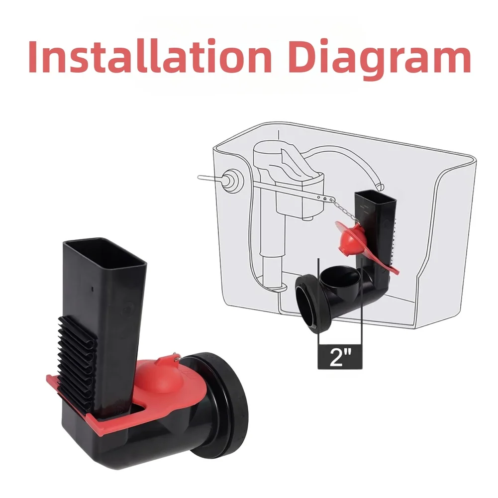 Replacement Silicone Rubber Toilet Flapper for 2 Inch Flush Valves Fits Ankara Flowers Laureate Rosario and Others