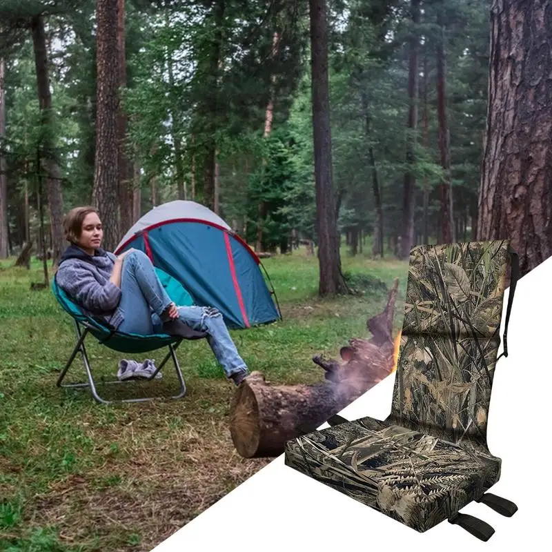 Tree Seat Adjustable Tree Stand Replacement Seat Comfortable Hunting Tree Seat Outdoor Camouflage Sitting Pad For Climbing