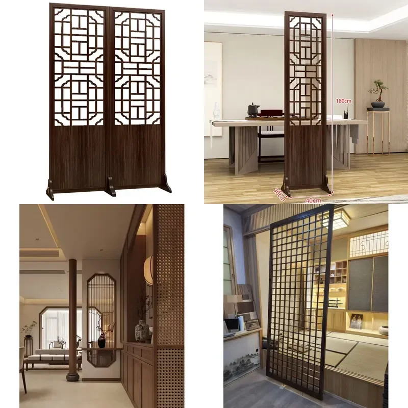 New Durable Modern Laser Cut Multi Functional Waterproof Screen Partition Folding Mobile Wooden Room Divider for Living Room