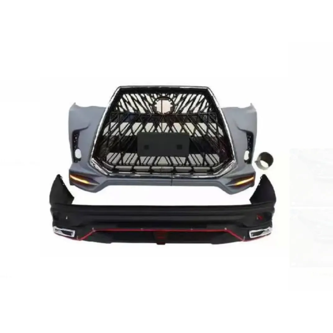 Body kit For Toyota Highlander 2015-2019 modified Lexus style Front Bumper Rear  Assembly with grille Car s