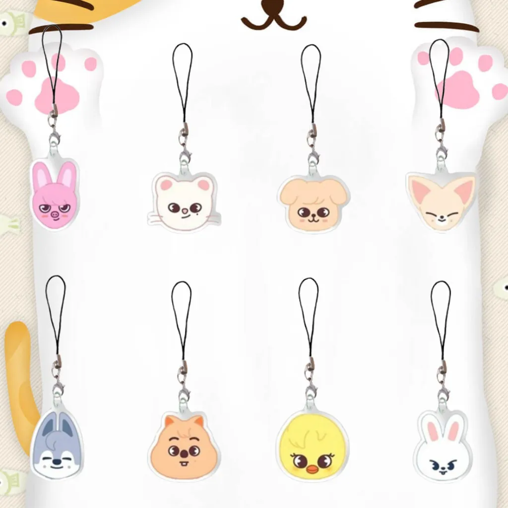 SKZOO figura de animal de dibujos animados llavero acrílico Stray Kids llavero de coche acrílico mochila funda de teléfono colgante regalos periféricos