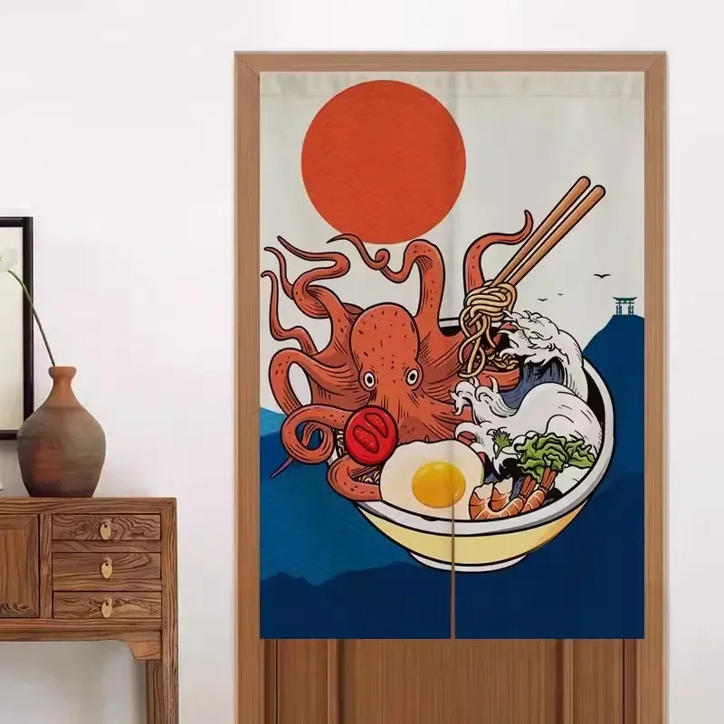 식당 원단 라멘 음식 커튼 주방 천, 창문 문짝, 가정용 홈 장식 파티션