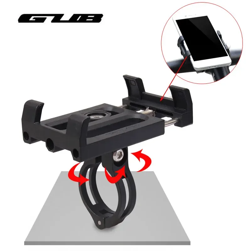 

GUB ultralight-plastic Bicycle Phone Holder Rotatable Bike Handlebar Phone Support 3.5"to 7.5" Universal Smartphones GPS Stand