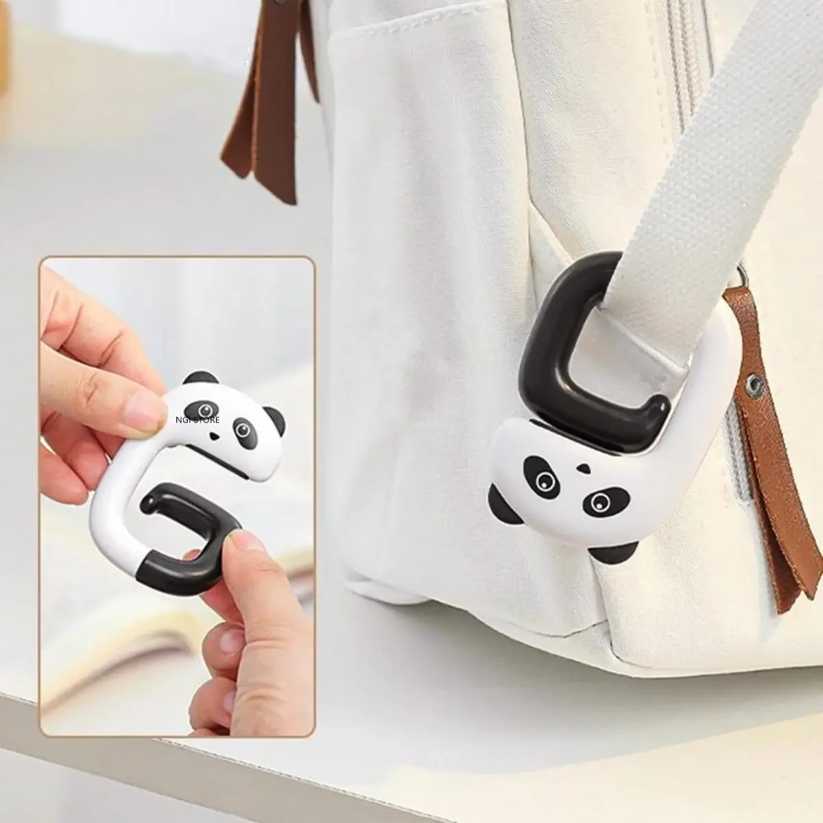 Cute Animal Portable Bag Hook Plastic Table Hook Purse Handbag Travel Bag Organizer Holder Office Decor Plastic Desk Side Hooks