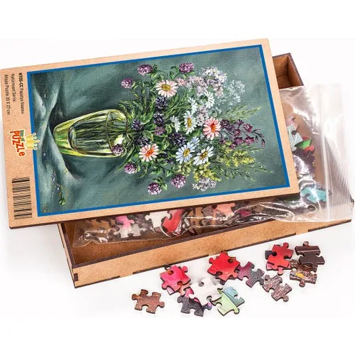 King Of Puzzle Daisy Vase Wooden Jigsaw Puzzle 204 Pieces (NT05-CC)