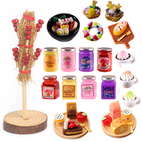 1 Set Mini Chinese Snacks Candied Haws Model Pretend Play Foods Spring Festival Party Supplies Props Kids Kitchen Accessories