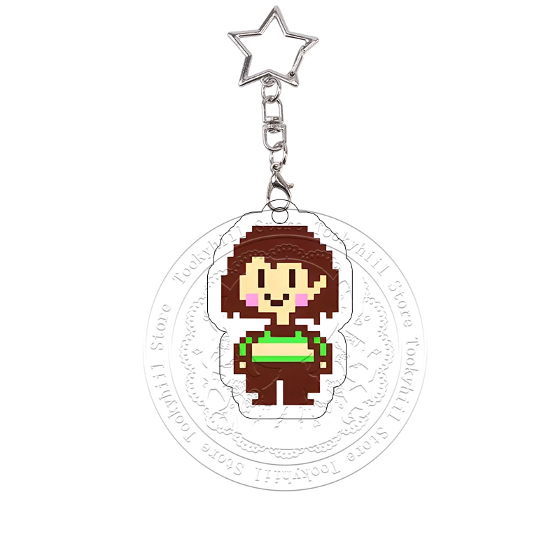 Pixel Deltarune Acryl-Schlüsselanhänger Taschen-Deko-Accessoires Sans Chara Schlüsselring Frisk Anhänger Berdly Charaktere Ralsei Geburtstagsgeschenk – Detail 18