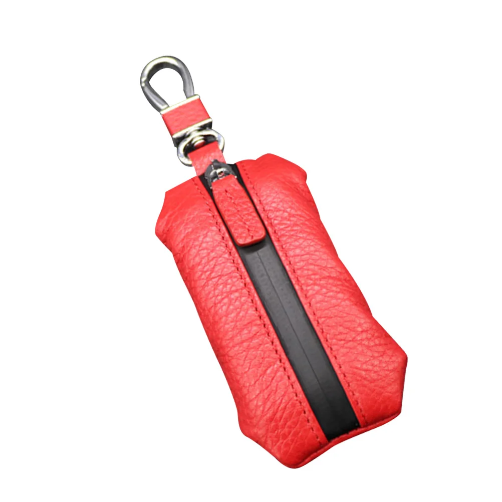 

1pc Car Bag Red Durable Pouch For Men Women Scratch Proof Key Organizer Hanging Clasp Waist Carry Key Pack Accessory