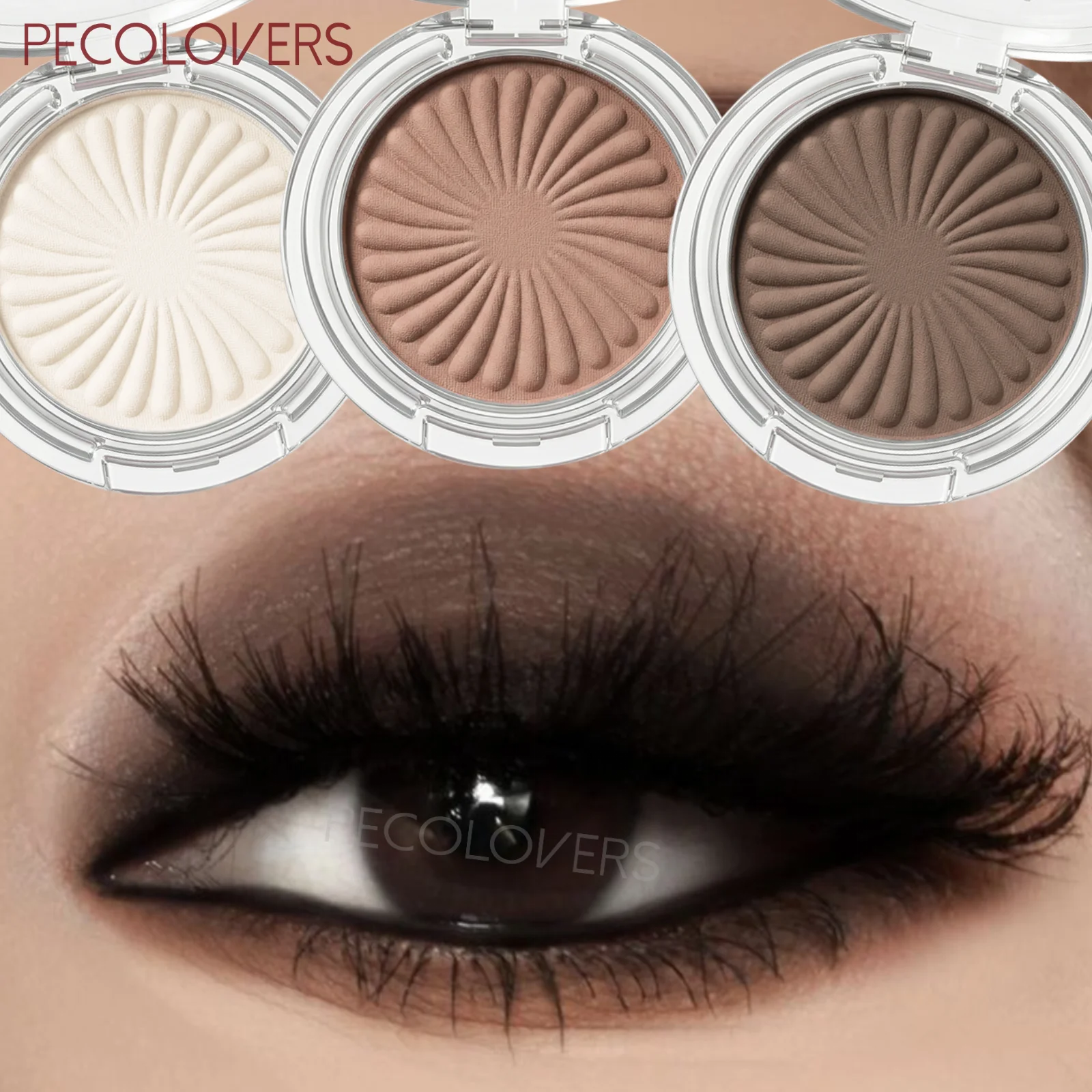 10PCS/Set Single-color Matte Eyeshadow Palette, Waterproof, Long-lasting Color, Easy To Apply, Portable Eyeshadow Makeup