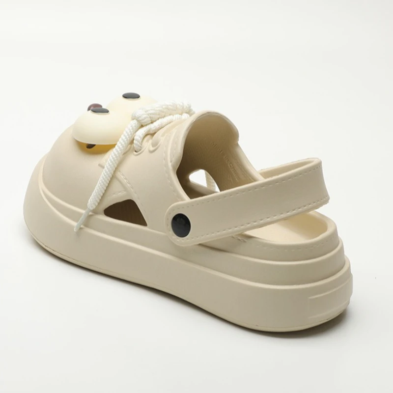 Cute DIY Big Eyes Fashion Clogs For Women Summer Platform Shoes Close Toe Female Home Street Slippers Girls Daily Walking Sandal - view 5