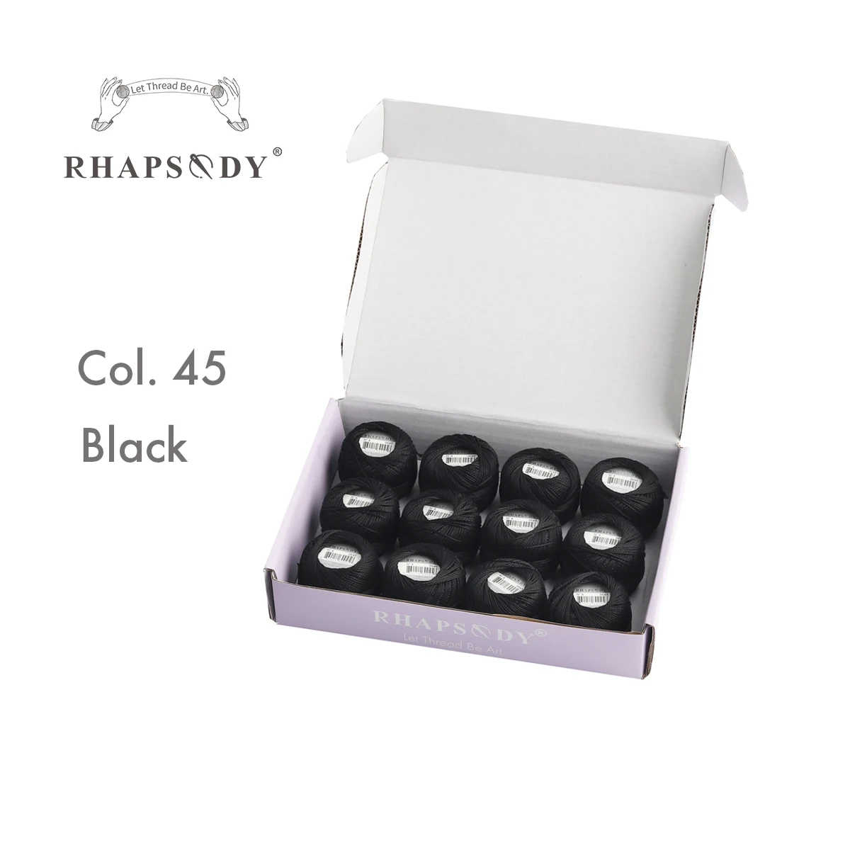 Rhapsody-Größe # 8 Perlen-Baumwoll-Häkelfaden-Stickerei, doppelt merzerisierte lange Stapel, ägyptische Baumwolle, NEUE FARBEN, 12 Bälle pro Box – Detail 9
