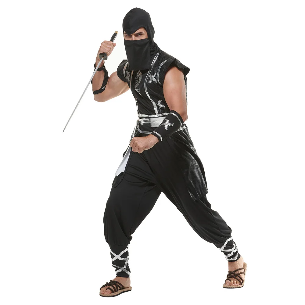 Black Japanese Ninja Warrior Cosplay Costume Halloween Event Theme Personalized Sets Carnival Party Stage Performance Costumes