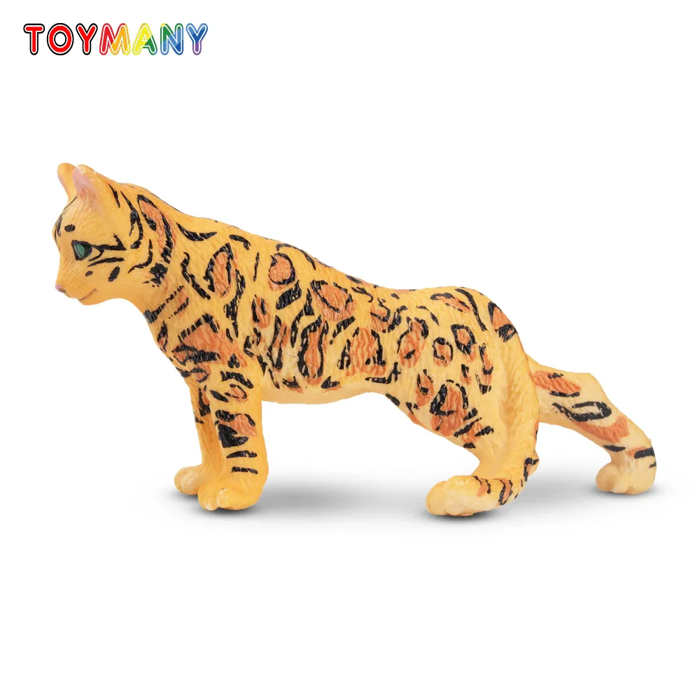 

Toymany Simulation Prowling Spotted Leopard Cat Pet Animal Model Toy Mini Figures Dolls Action Figurines Toys Children Gift