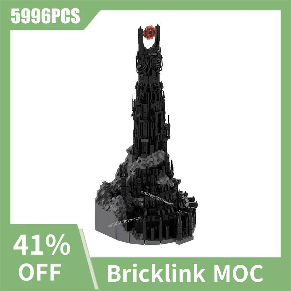 

5996PCS Moc Famous rings Movie Architecture dark tower fortress of Sauron Barad-dur Ultimate Collection creative Toy Gift Blocks