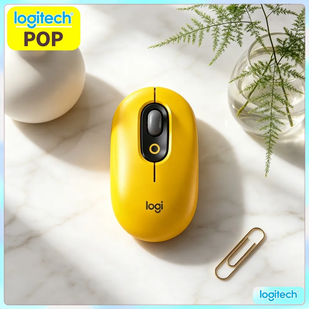 Logitech M350 POP Wireless Mouse Light Weight High Precision Tracking Stable Signal For Notebook PC Mac Office Home Daily Work