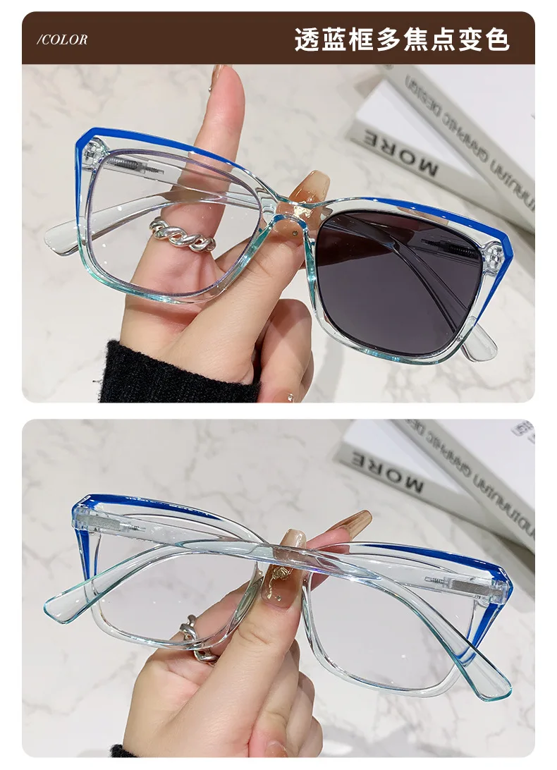 Multi-Fokus + photochrome Lesebrille, Anti-Blaulicht-Brille für den Nah- und Fernbereich, geeignet für Damenbrillen – Detail 7