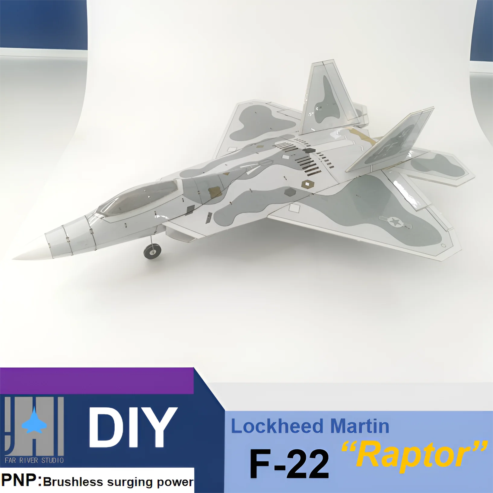 

Mini Model F-22 Dual Brushless 30 Electric RC Small Airplane Desktop Decoration DIY Fixed Wing Image Real Machine