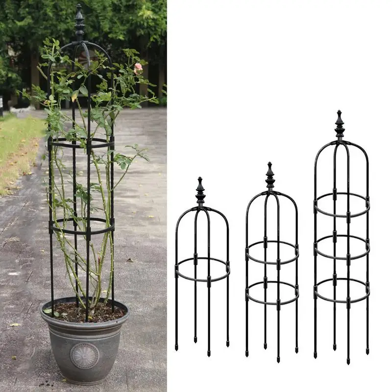 

Climbing Rattan Frame Plant Potted Support Frame Metal Iron Flower Vegetable Decorative Lattice Support