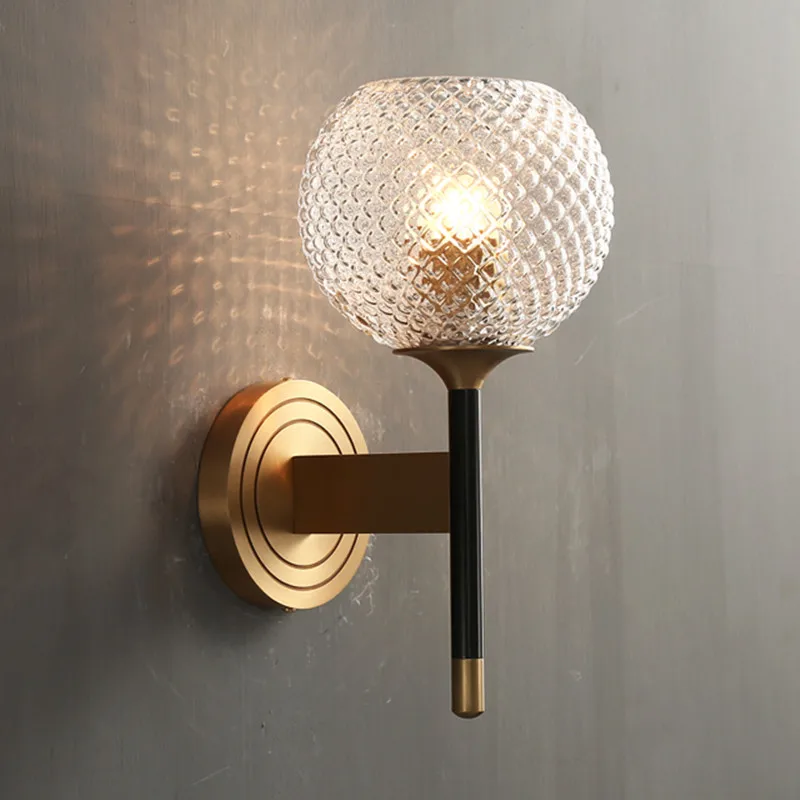 

all copper Single Head Wooden Solid Wood Frame Wall Lights Creative Hemp Rope Restaurant Decorative living room Wall Lamp