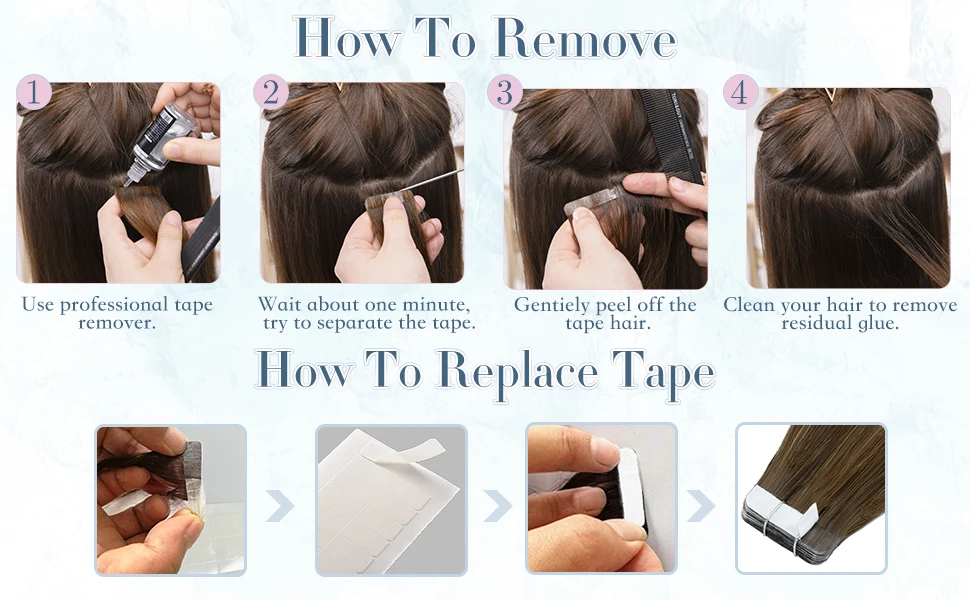 Ugeat Tape-in-Haarverlängerungen, Balayage, natürliches Schwarz bis Aschblond, Tape-in-Haarverlängerungen, Platinblond, Tape-in-Haar für Frauen – Detail 10