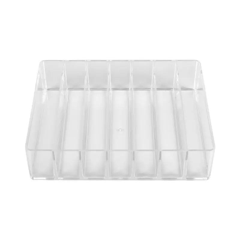 AS63-Makeup Organizer, Compact Makeup Palette Organize, 7 Sections Cosmetics Storage Box For Bathroom Countertops, Vanities