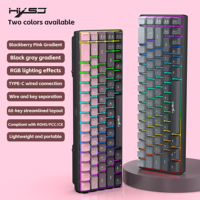 2025 New 65% gaming keyboard RGB backlit portable ergonomic compact wired 68-Key office membrane keyboard for laptop Mac Pc
