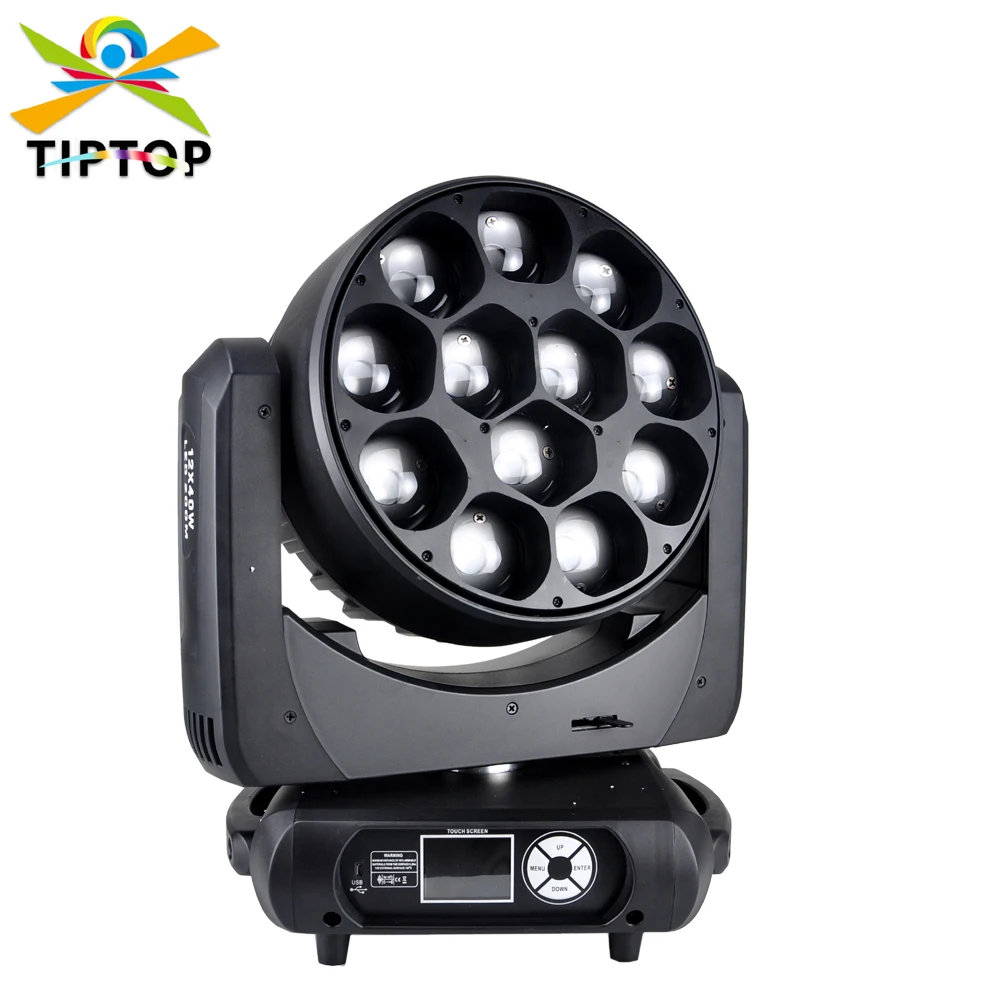 

New 12x40W RGBW Led Zoom Moving Head Light 550W High Power Pixel Led Color Control 3 Phase Motor 19/67 Channels Beam Spot 2IN1