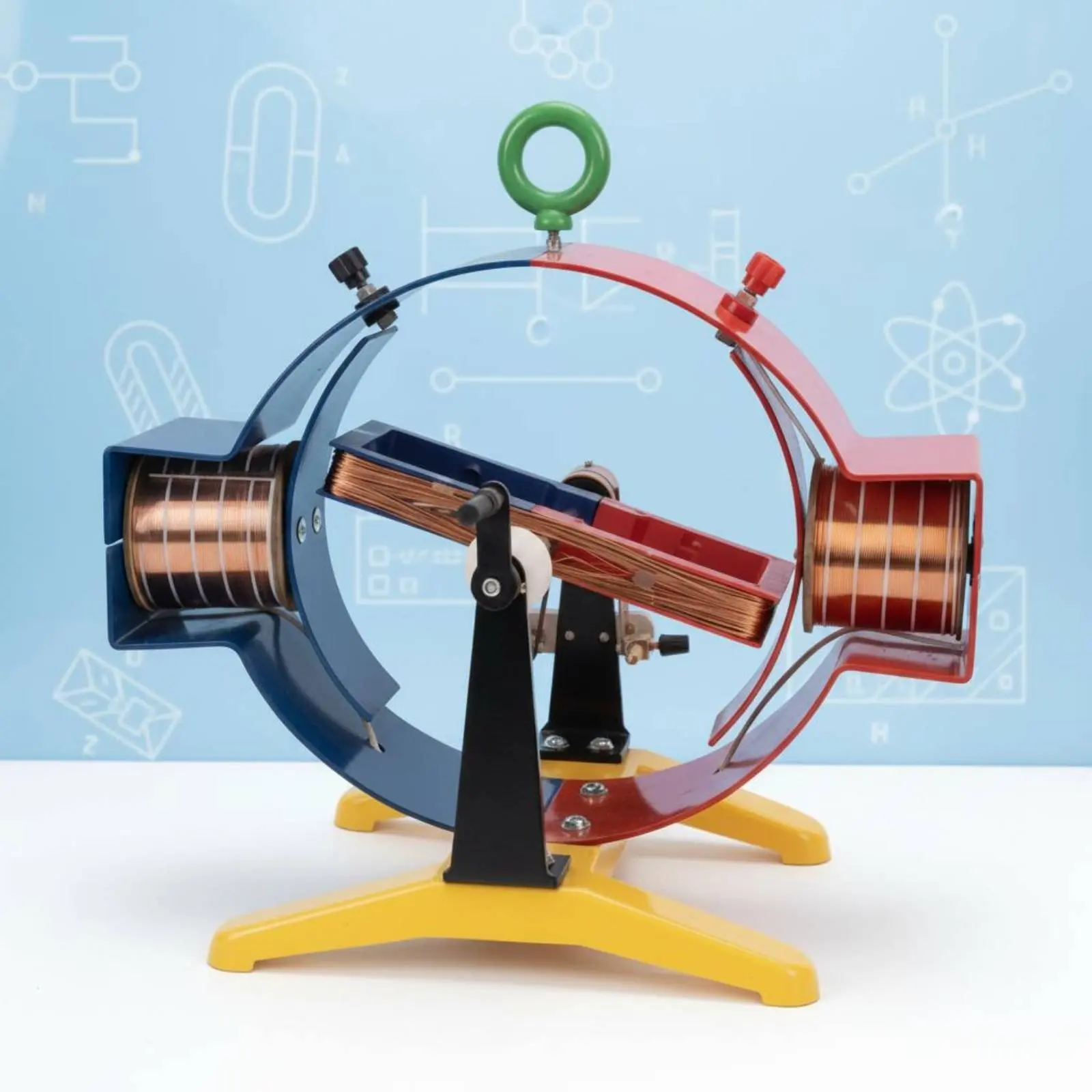 Electric Engine Principle Demonstrator Hand-Cranked Engine Experiment Kit Hand Crank Generator Model Educational Educational
