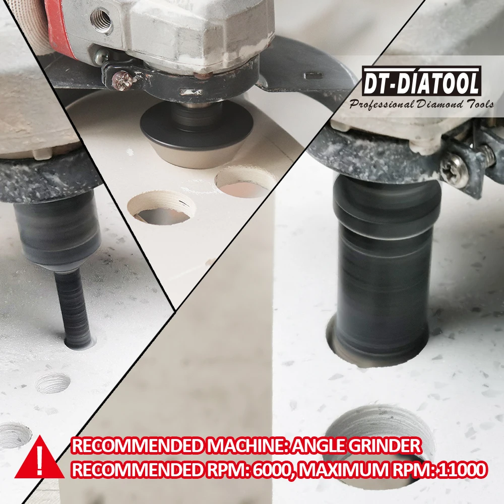 طقم لقم حفر الماس من DT-diatol ، لقمة طحن ، بلاط بورسلين ، قلب رخامي ، منشار خيط ، 5 ، 8-11 ، 9 لكل طقم