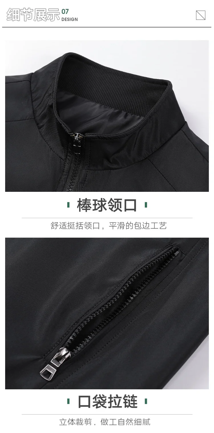 Neueste Frühjahr Jacke Männer Casual Jacke Zipper Tasche Bomber Jacke männer Jacken Slim Fit Luxus Baseball Mäntel L-3XL Oberbekleidung – Detail 9