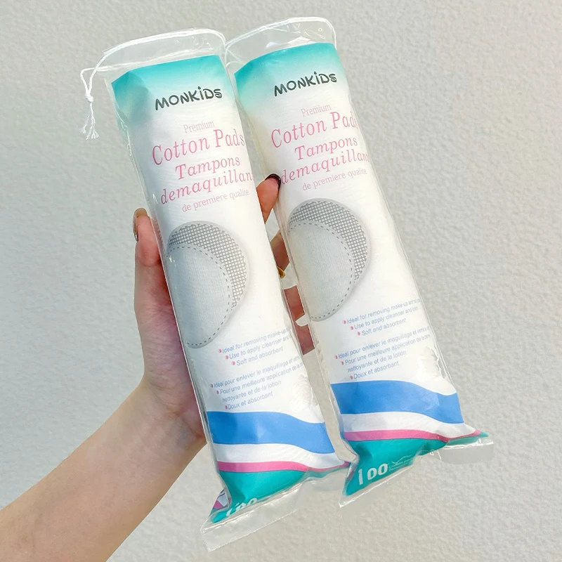 200 Uds. Almohadilla de algodón redonda suave y transpirable, almohadilla de algodón de doble cara, limpieza facial diaria y eliminación de maquillaje, ideal para trave