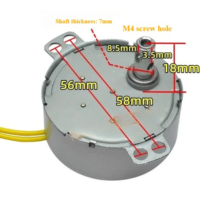 Electric fan undirected permanent magnet synchronous motor 220V, shaking head synchronous motor 2.5/5/8/12/15/30 rpm
