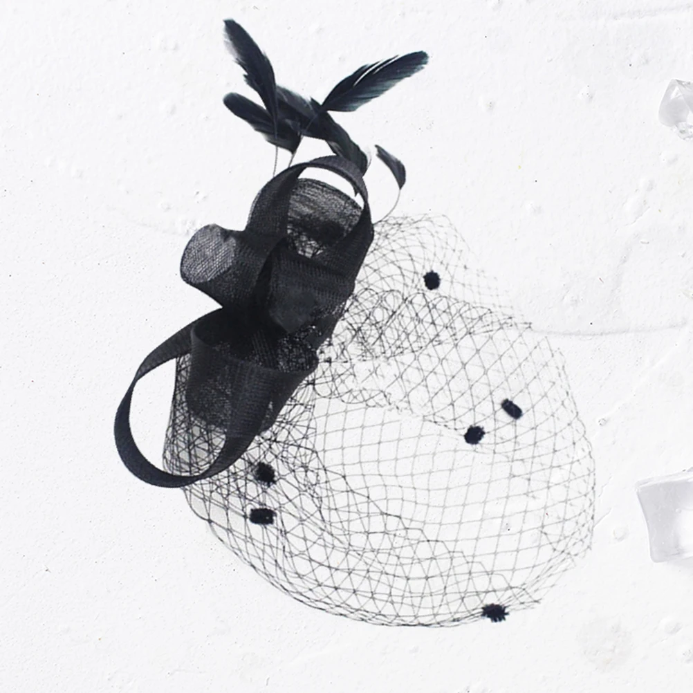 

Elegant Mesh Fascinator Hair Headband Adjustable Decorative Hat For Women Evening Party Eco-Friendly Skin-Friendly One