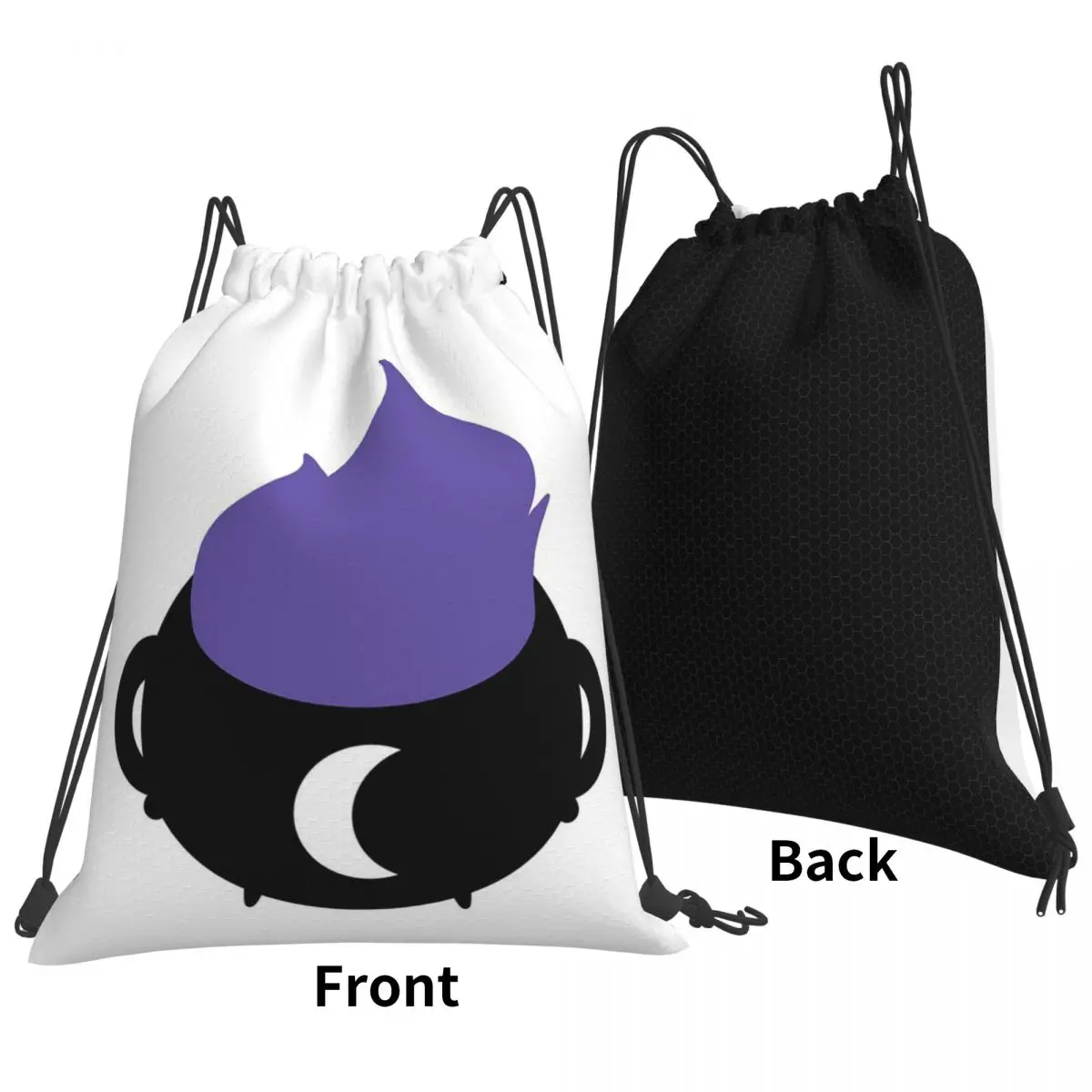 Witchy Cauldron Backpacks Multi-function Portable Drawstring Bags Storage Bag Book Bags For Man Woman School